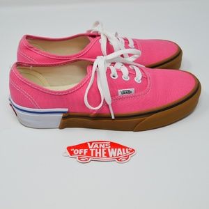 Pink Lemonade Gum Block and White Authentic Vans